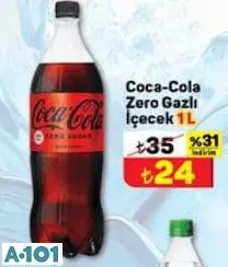 COCA-COLA ZERO GAZLI İÇECEK 1 L